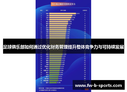 足球俱乐部如何通过优化财务管理提升整体竞争力与可持续发展 足球俱乐部如何通过优化财务管理提升整体竞争力与可持续发展